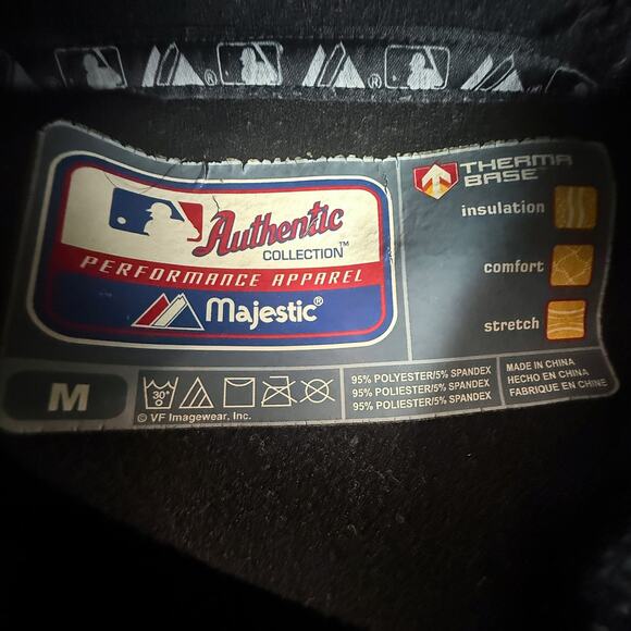 2012 MLB World Series Giants Hoodie Medium Majestic Therma Base Authentic - Picture 3 of 7